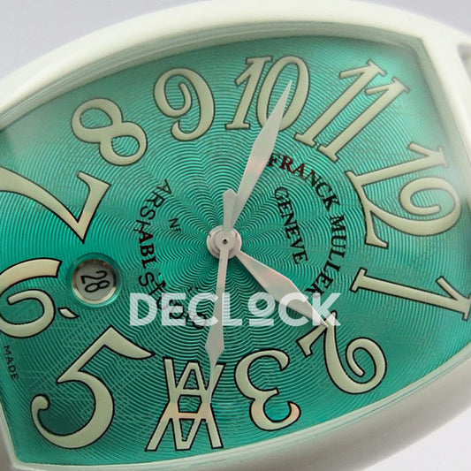 Franck Muller Casablanca White PVD Summer Blue Dial - Dial close-up