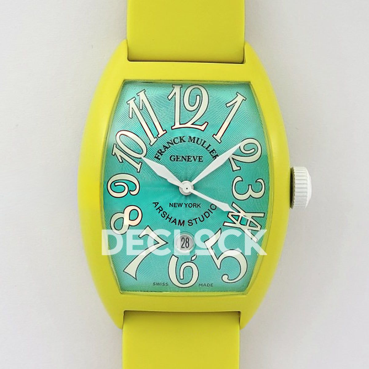 Franck Muller Casablanca Yellow PVD Summer Blue Dial - Front view
