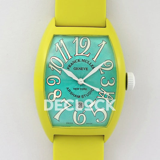 Franck Muller Casablanca Yellow PVD Summer Blue Dial - Front view