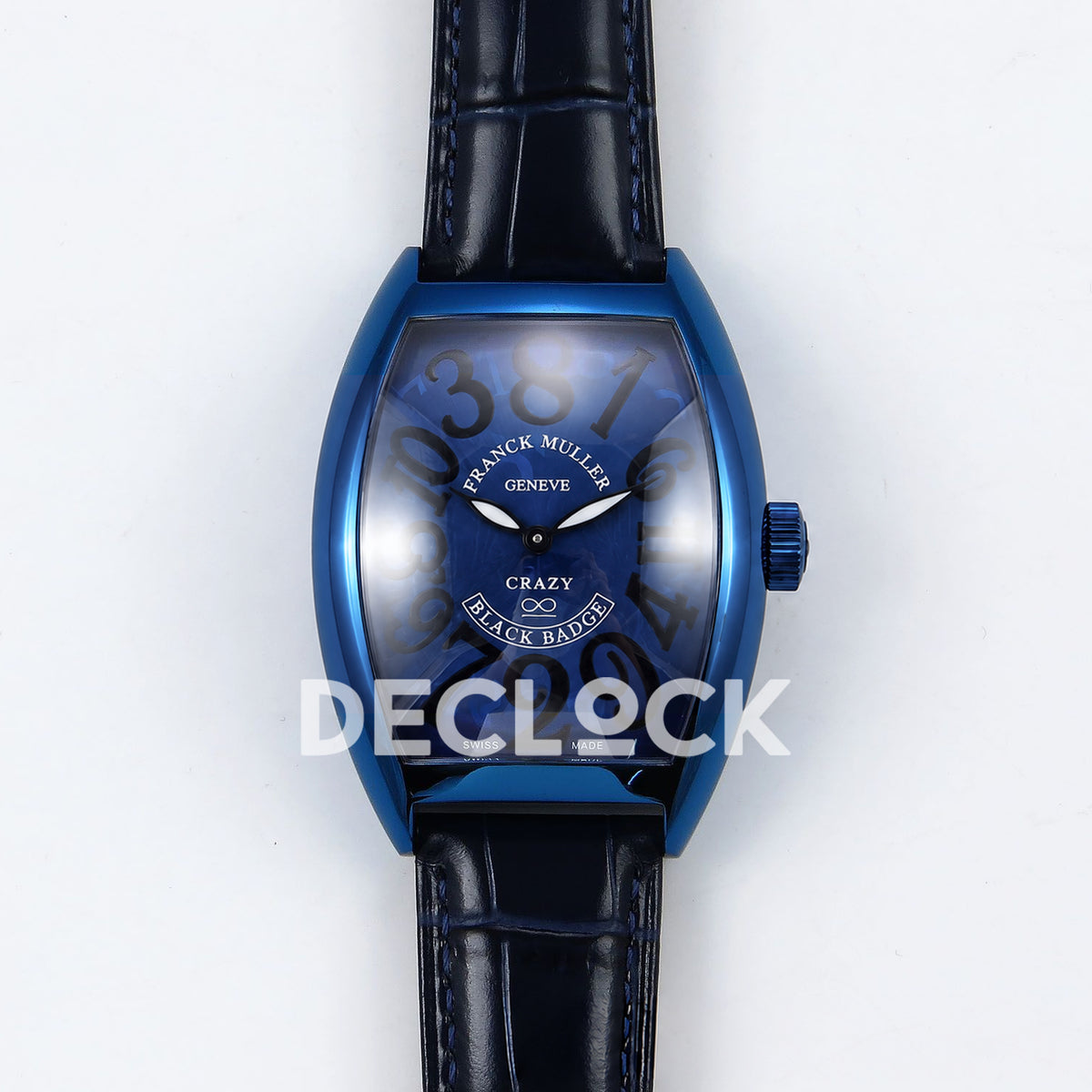 Franck Muller Crazy Hours Black Badge Blue PVD Blue Dial TWF A23J replica - front