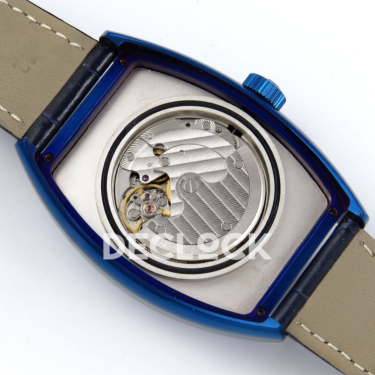 Franck Muller Crazy Hours Black Badge Blue PVD Blue Dial TWF A23J replica - movement balance back