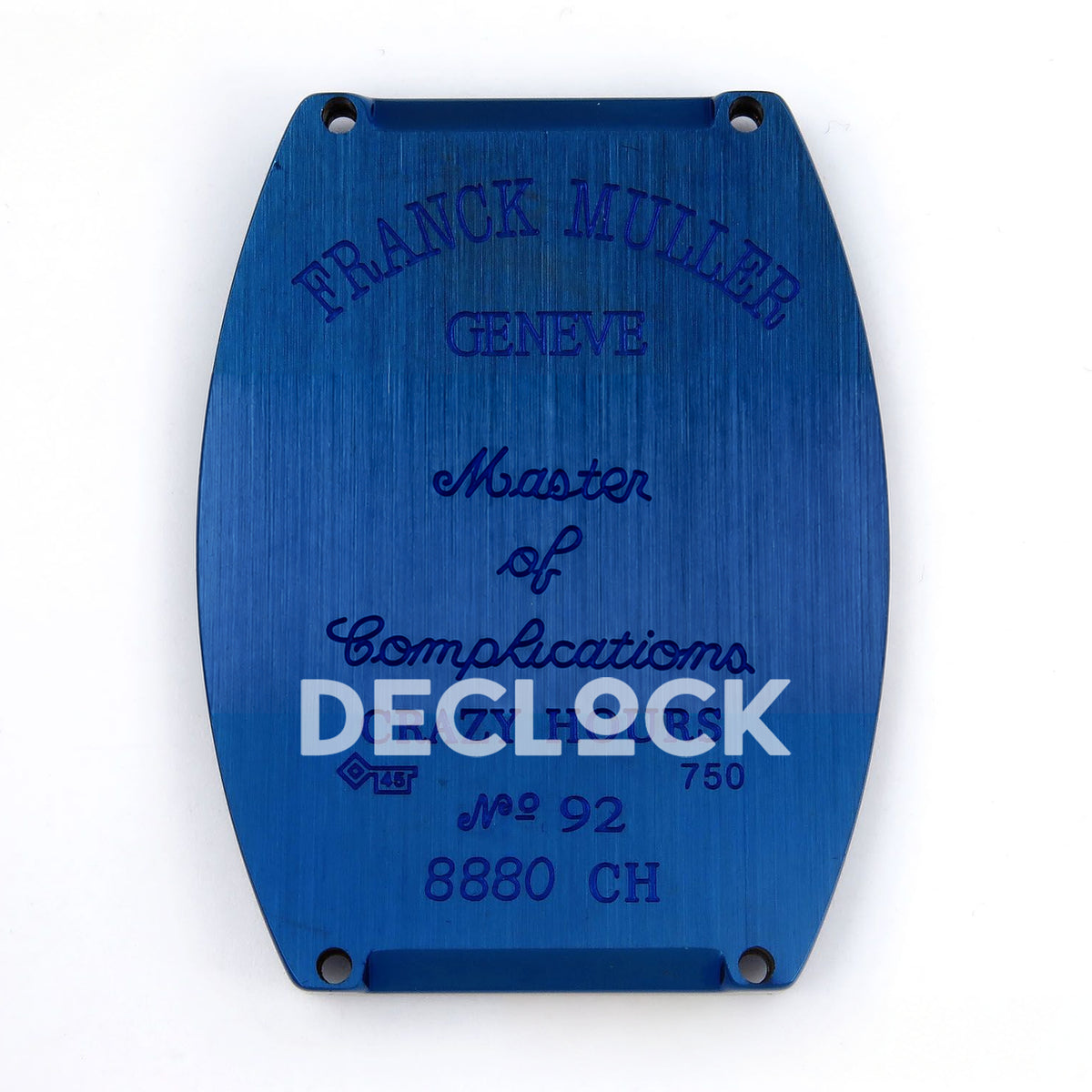 Franck Muller Crazy Hours Black Badge Blue PVD Blue Dial TWF A23J replica - engraved caseback