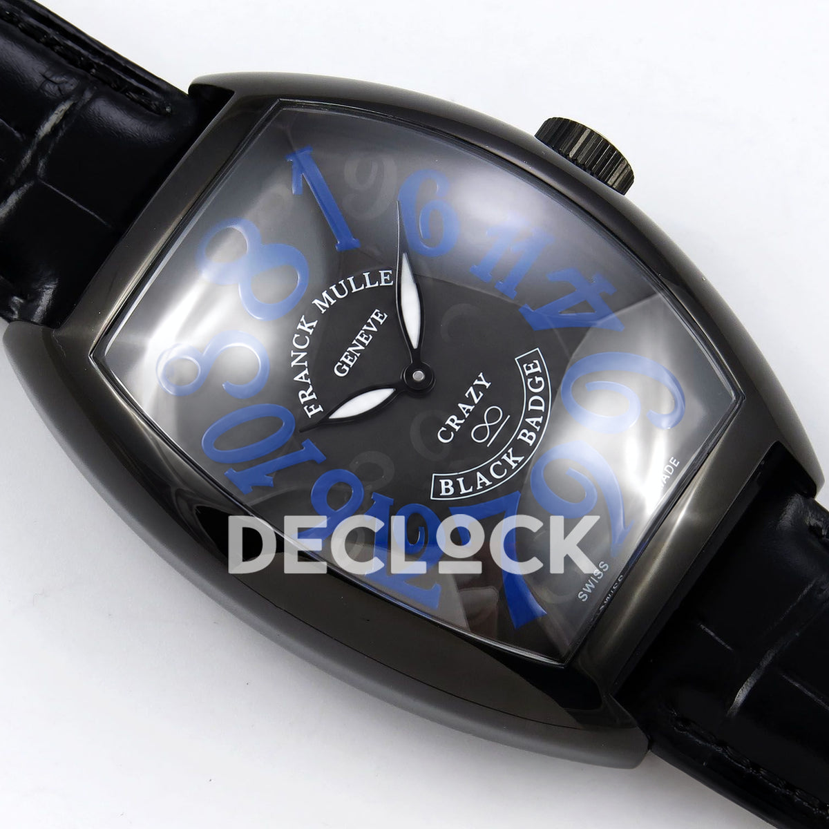 Franck Muller Crazy Hours Black Badge PVD Blue Numerals TWF A23J replica - dial angle right