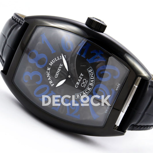 Franck Muller Crazy Hours Black Badge PVD Blue Numerals TWF A23J replica - three quarter