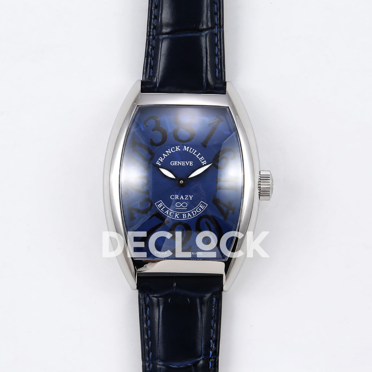Franck Muller Crazy Hours Black Badge Steel Blue Dial TWF A23J replica - front
