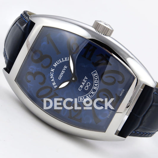Franck Muller Crazy Hours Black Badge Steel Blue Dial TWF A23J replica - three quarter