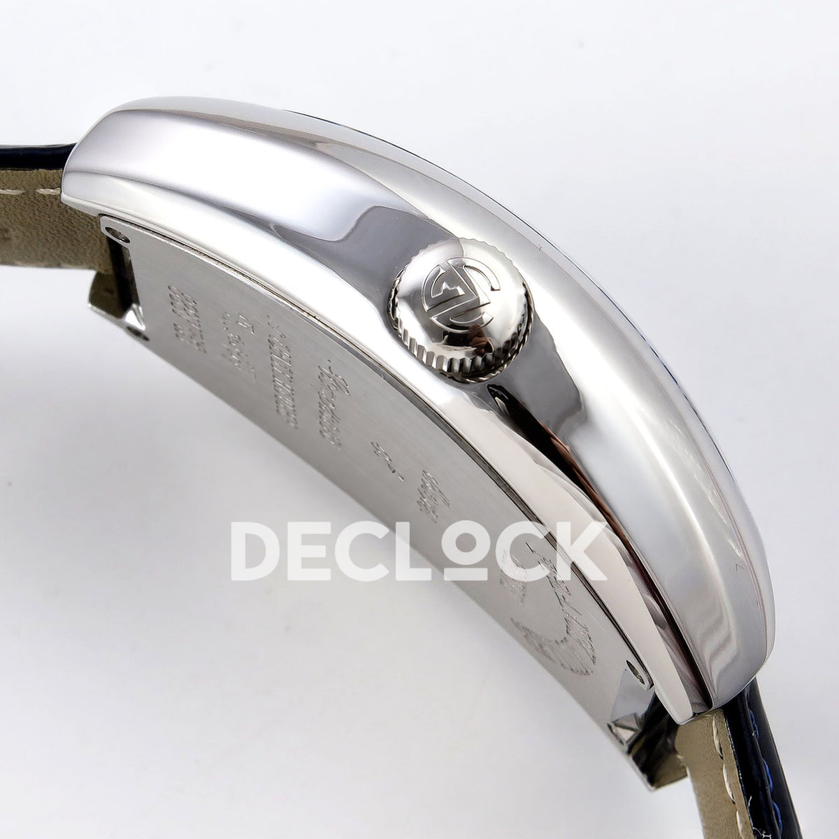Franck Muller Crazy Hours Black Badge Steel Blue Dial TWF A23J replica - crown side