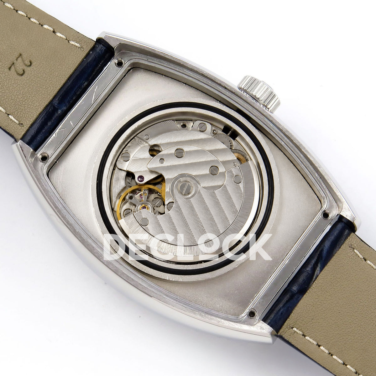 Franck Muller Crazy Hours Black Badge Steel Blue Dial TWF A23J replica - movement balance back
