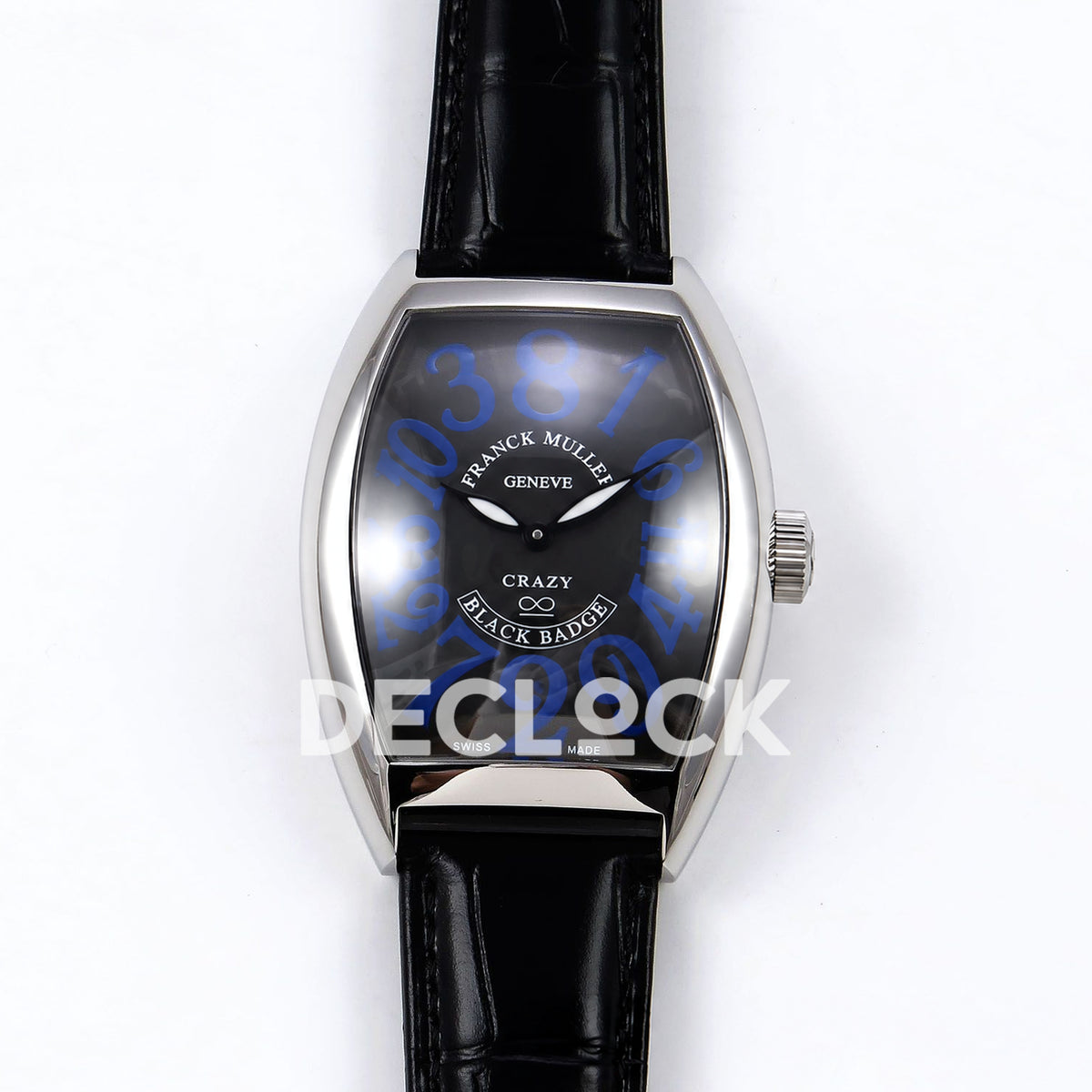 Franck Muller Crazy Hours Black Badge Steel Blue Numerals TWF A23J replica - front