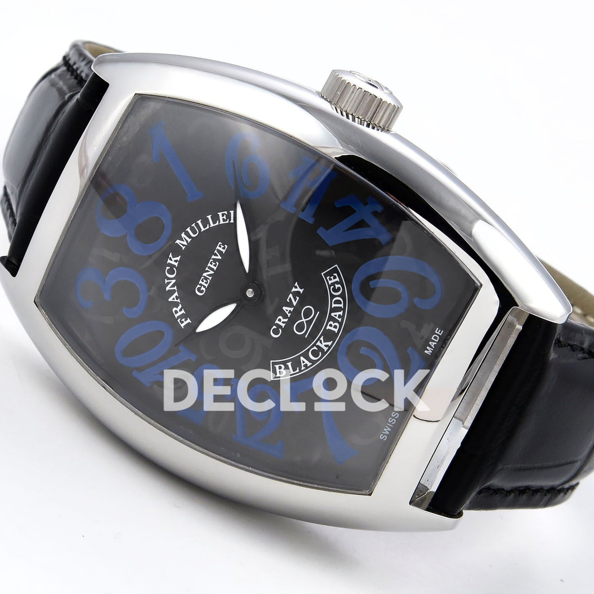 Franck Muller Crazy Hours Black Badge Steel Blue Numerals TWF A23J replica - three quarter
