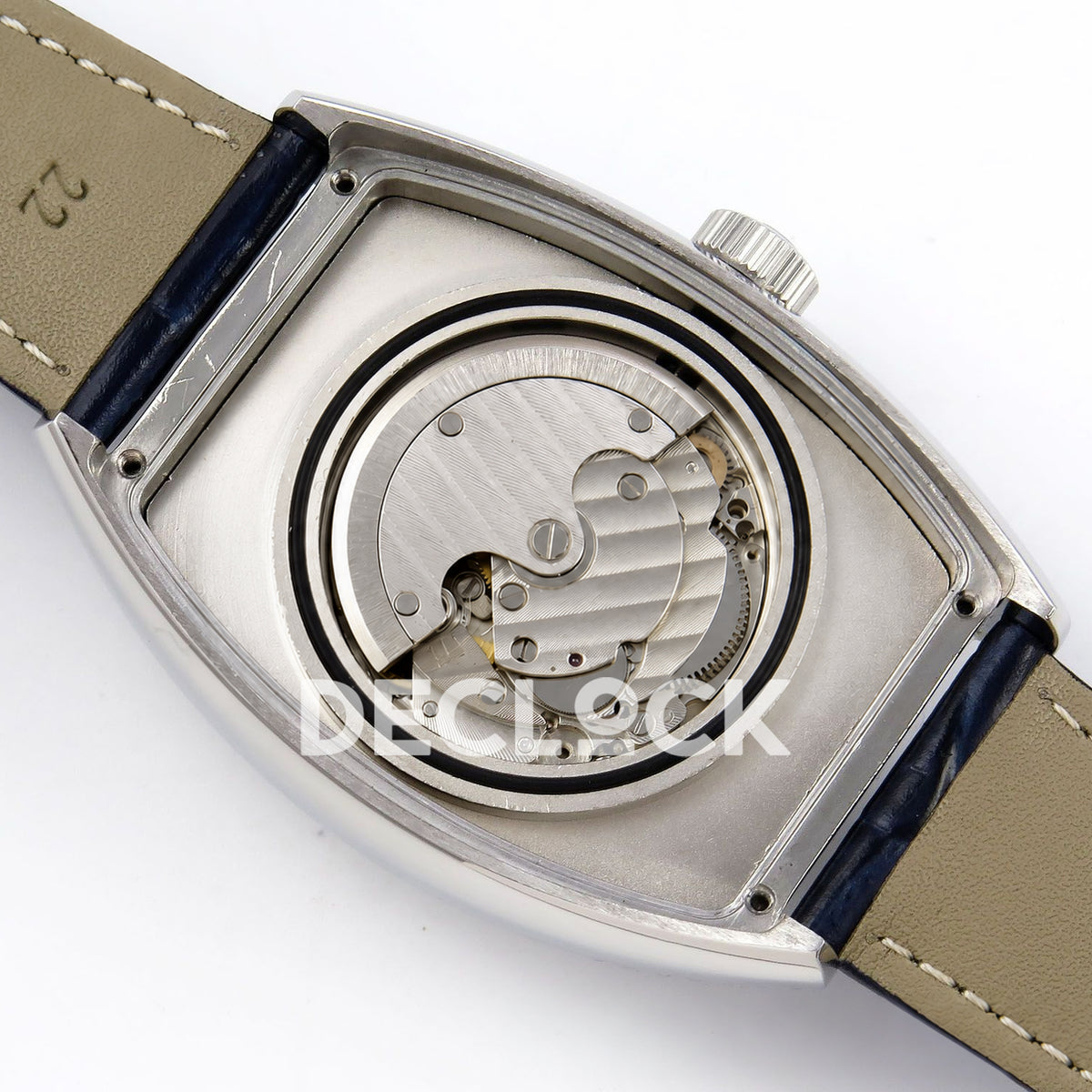 Franck Muller Crazy Hours Black Badge Steel Gems Blue Dial TWF A23J replica - movement rotor back