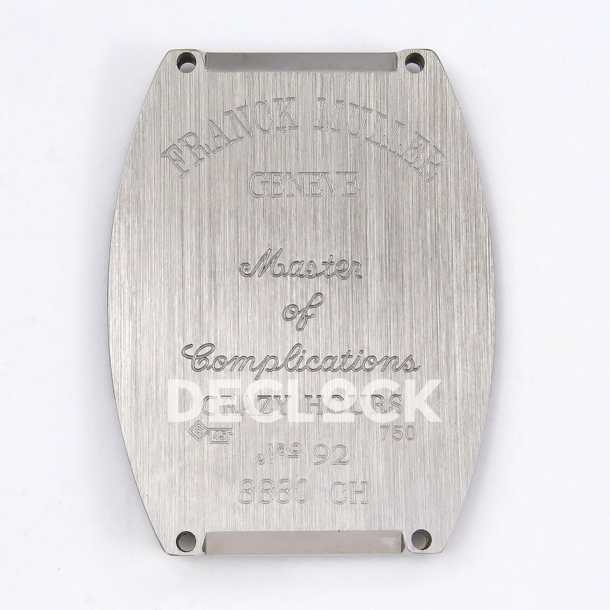 Franck Muller Crazy Hours Black Badge Steel Gems Blue Dial TWF A23J replica - engraved caseback