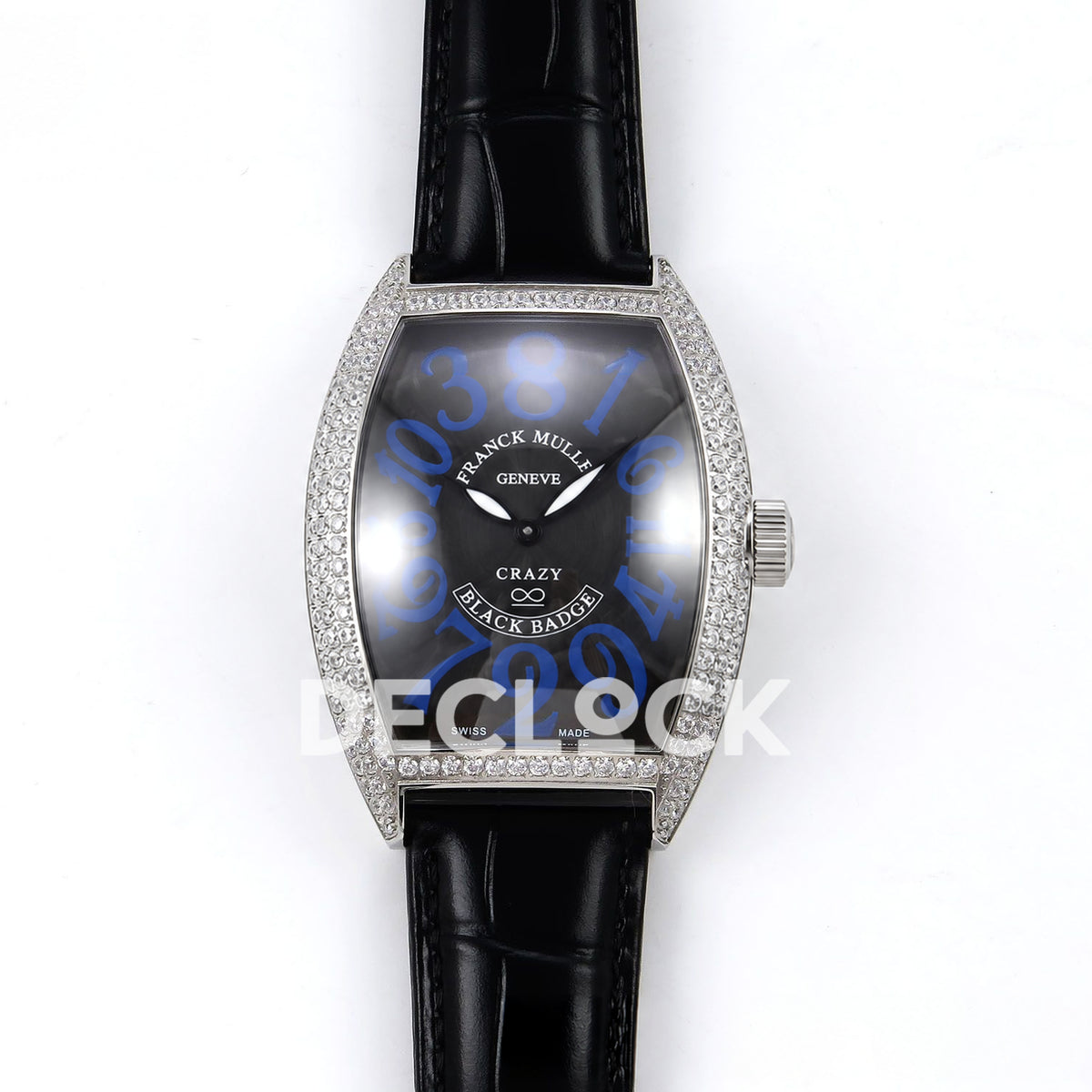 Franck Muller Crazy Hours Black Badge Steel Gems Blue Numerals TWF A23J replica - front