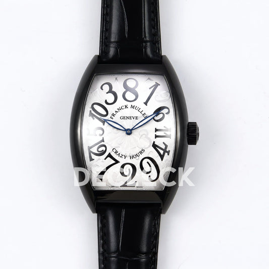 Franck Muller Crazy Hours Black PVD White Dial TWF A23J replica - front
