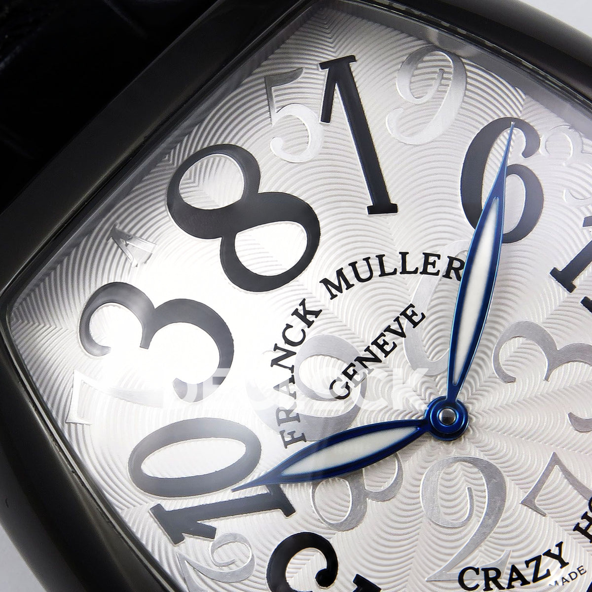 Franck Muller Crazy Hours Black PVD White Dial TWF A23J replica - upper dial closeup