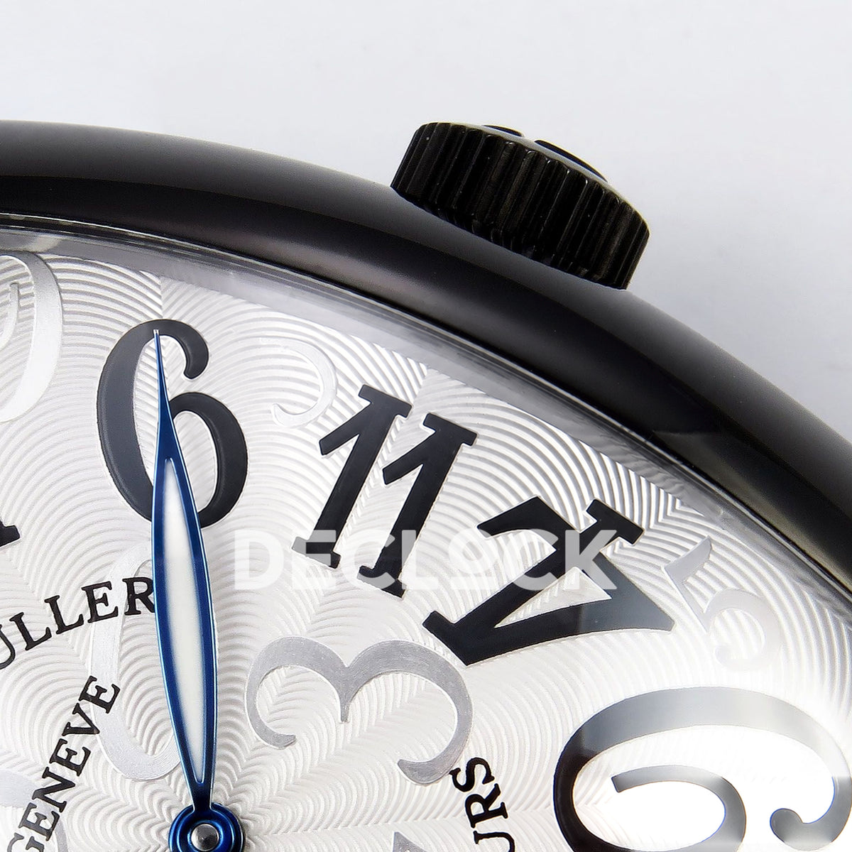 Franck Muller Crazy Hours Black PVD White Dial TWF A23J replica - crown dial detail
