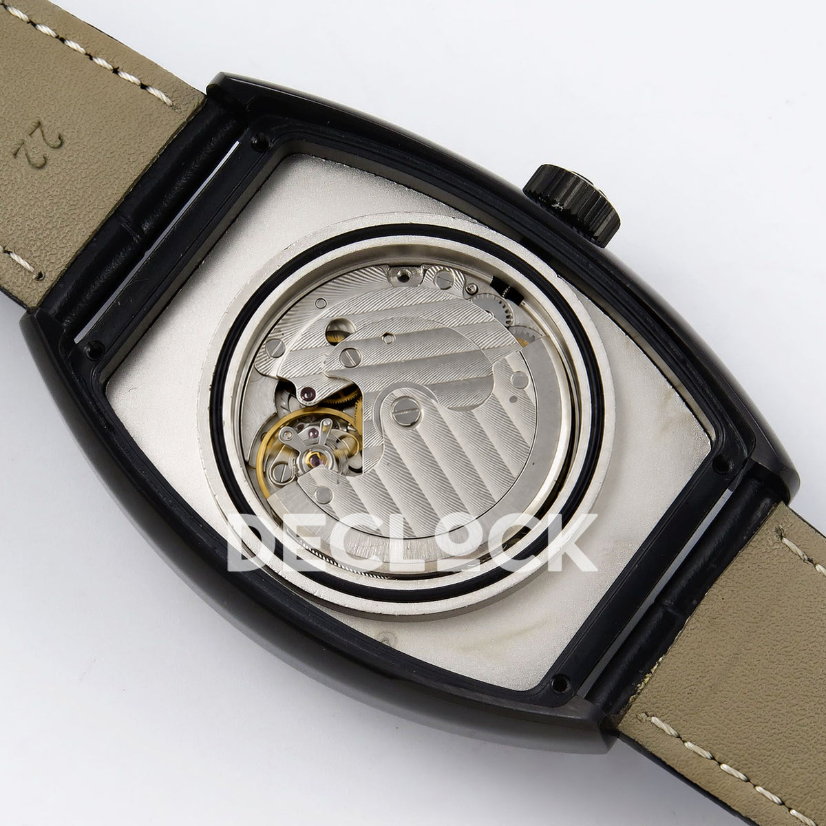 Franck Muller Crazy Hours Black PVD White Dial TWF A23J replica - movement balance back