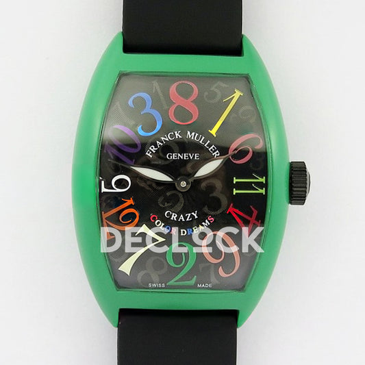 Franck Muller Crazy Hours Green PVD Black Dial Color Dreams - Front view