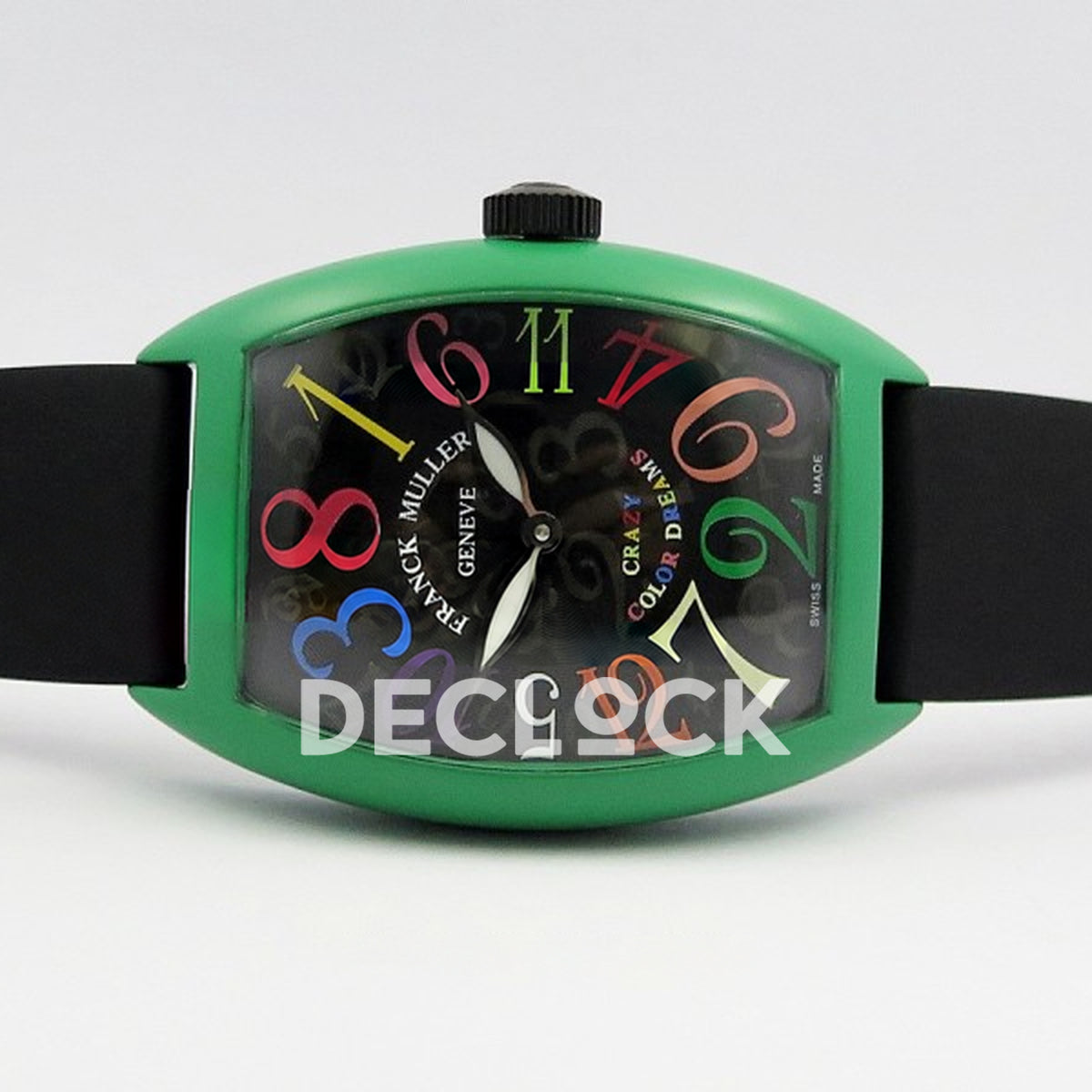 Franck Muller Crazy Hours Green PVD Black Dial Color Dreams - Horizontal front view