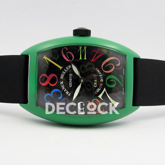 Franck Muller Crazy Hours Green PVD Black Dial Color Dreams - Horizontal front view