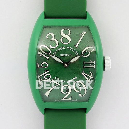 Franck Muller Crazy Hours Green PVD Green Dial - Front view