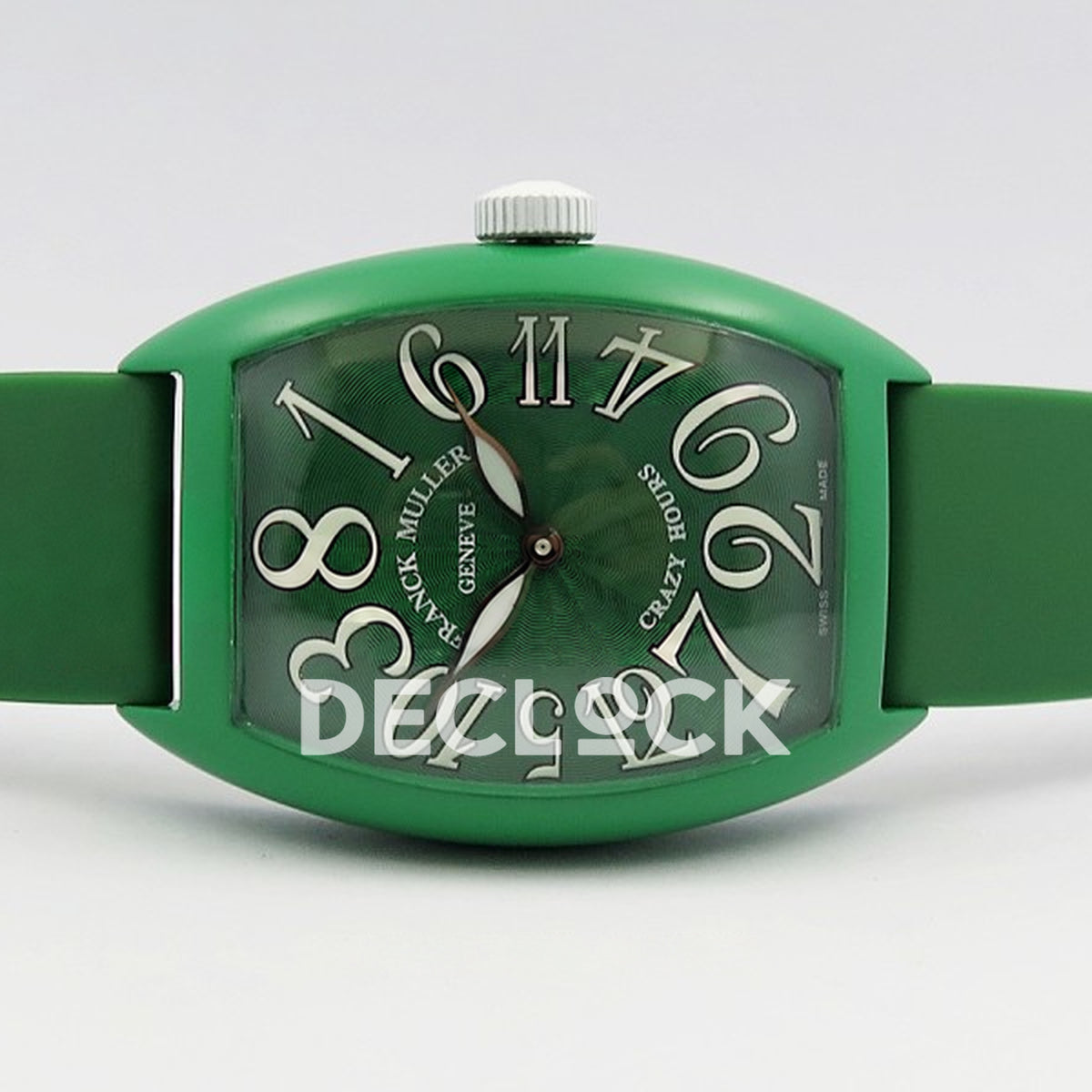 Franck Muller Crazy Hours Green PVD Green Dial - Horizontal front view