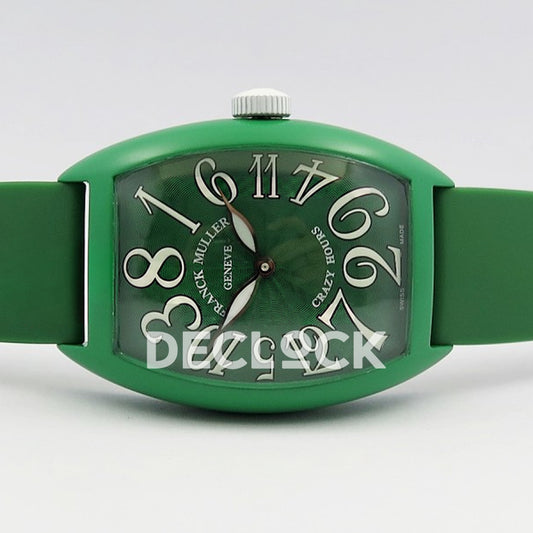 Franck Muller Crazy Hours Green PVD Green Dial - Horizontal front view