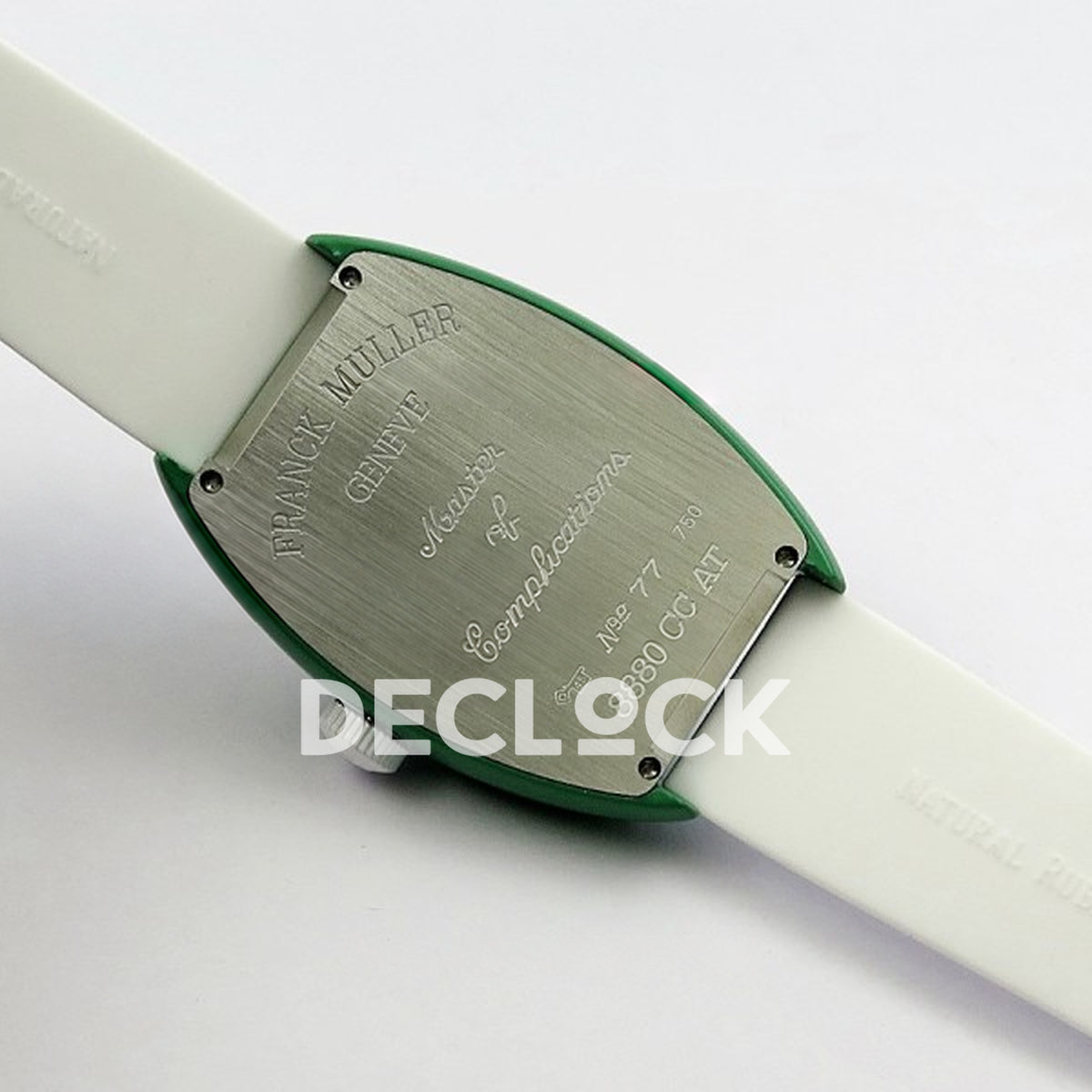 Franck Muller Crazy Hours Green PVD White Dial Color Dreams - Case back and strap
