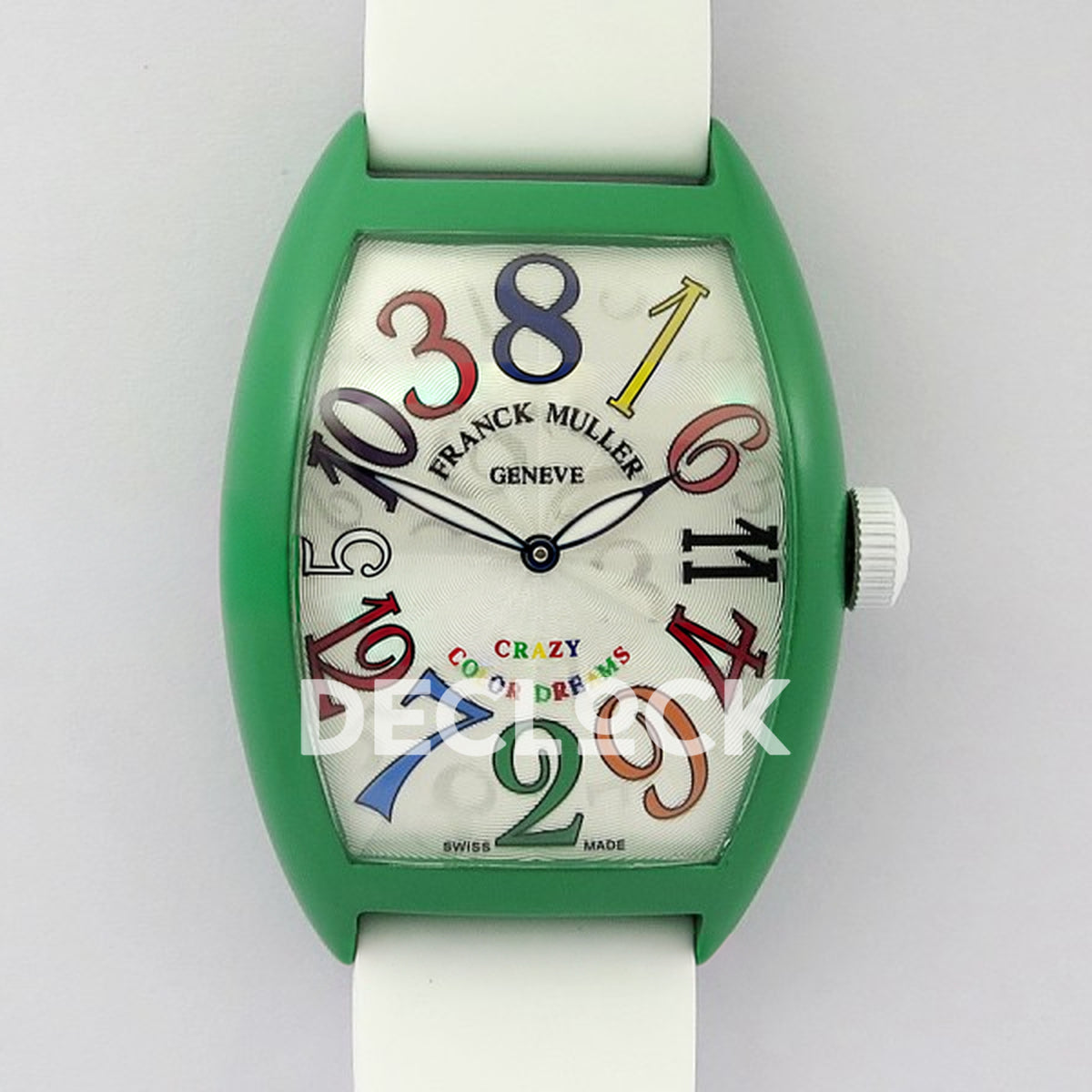 Franck Muller Crazy Hours Green PVD White Dial Color Dreams - Front view