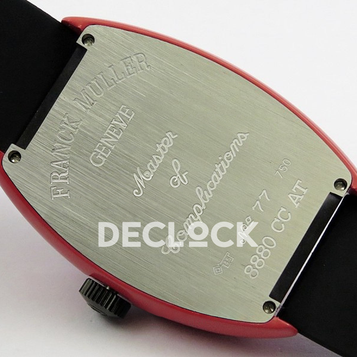 Franck Muller Crazy Hours Red PVD Black Dial Color Dreams - Case back engraving