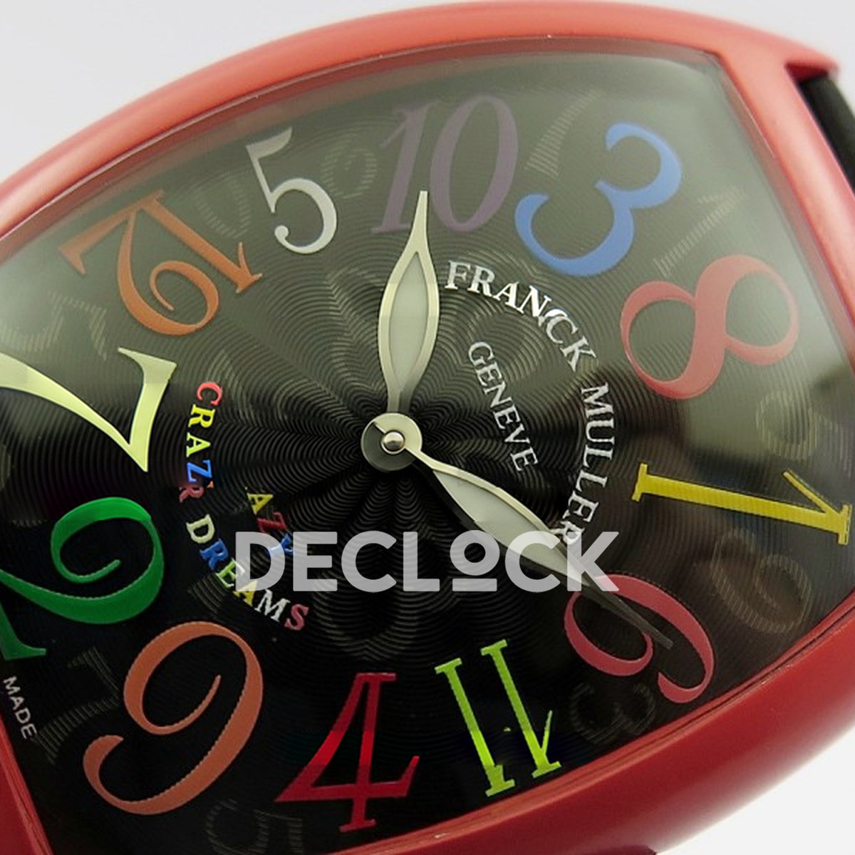 Franck Muller Crazy Hours Red PVD Black Dial Color Dreams - Dial close-up