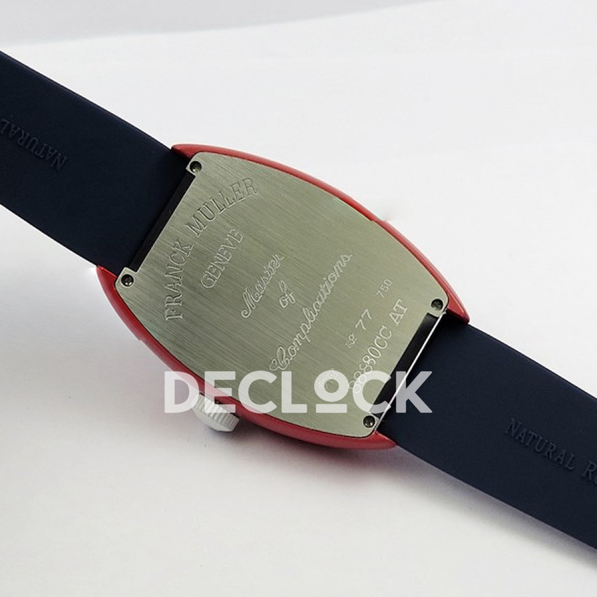 Franck Muller Crazy Hours Red PVD Blue Dial - Case back and strap