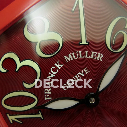 Franck Muller Crazy Hours Red PVD Red Dial - Brand and dial detail