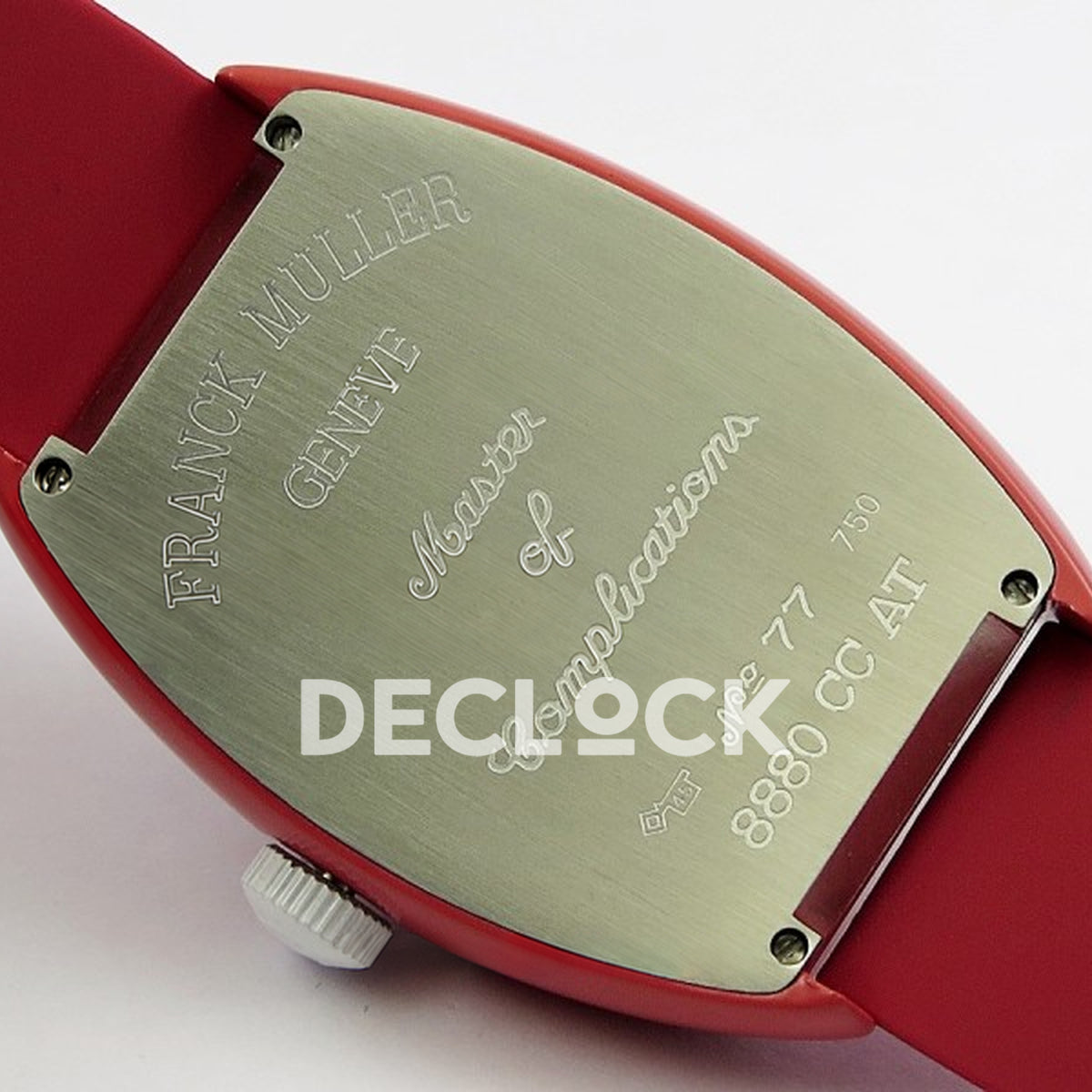 Franck Muller Crazy Hours Red PVD Red Dial - Case back engraving