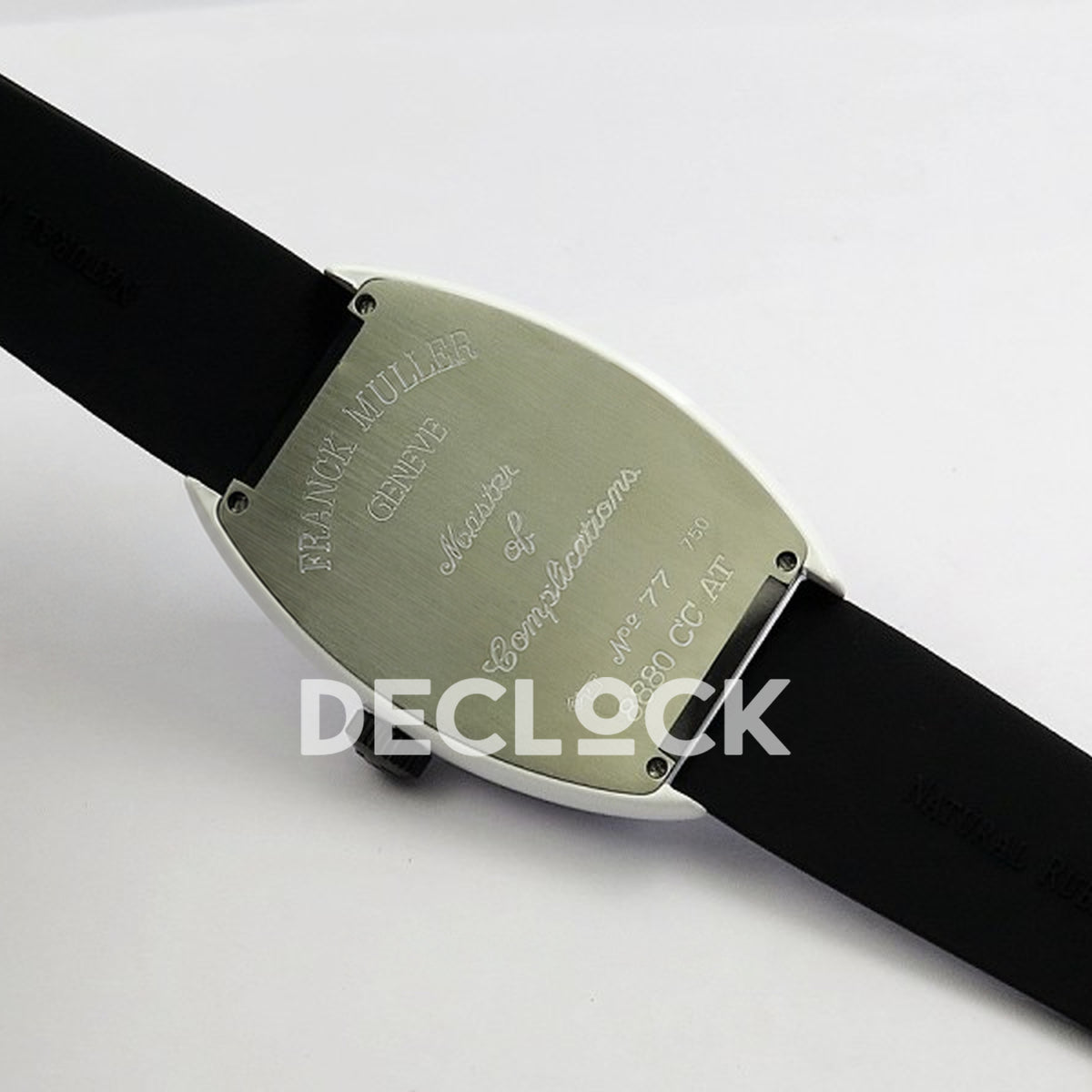 Franck Muller Crazy Hours White PVD Black Dial - Case back and strap