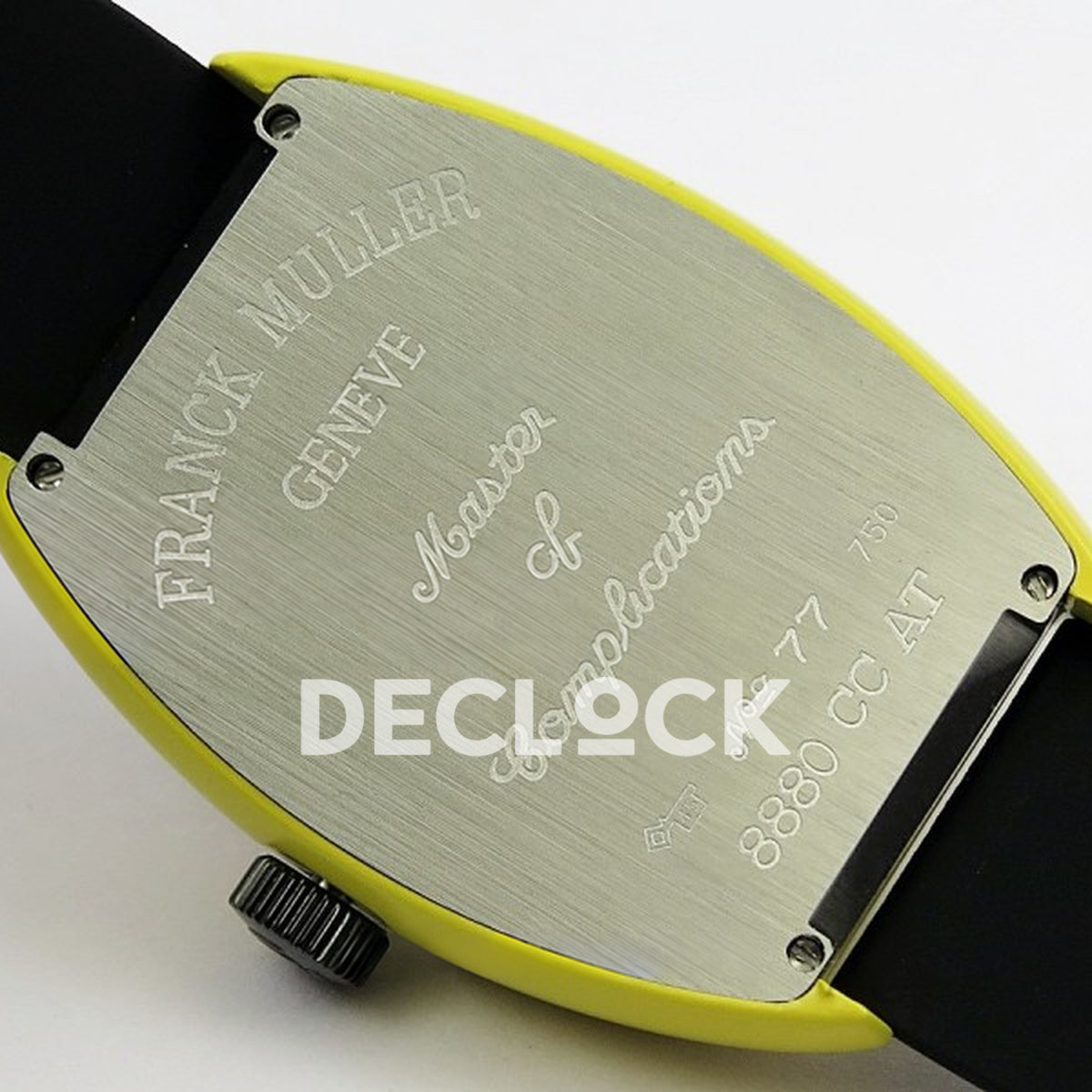 Franck Muller Crazy Hours Yellow PVD Black Dial Color Dreams - Case back engraving