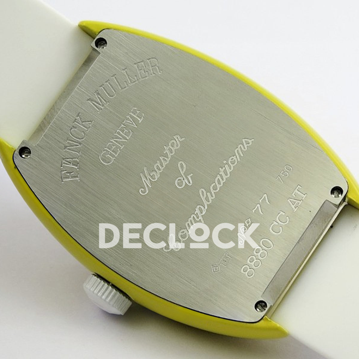 Franck Muller Crazy Hours Yellow PVD White Dial Color Dreams - Case back engraving