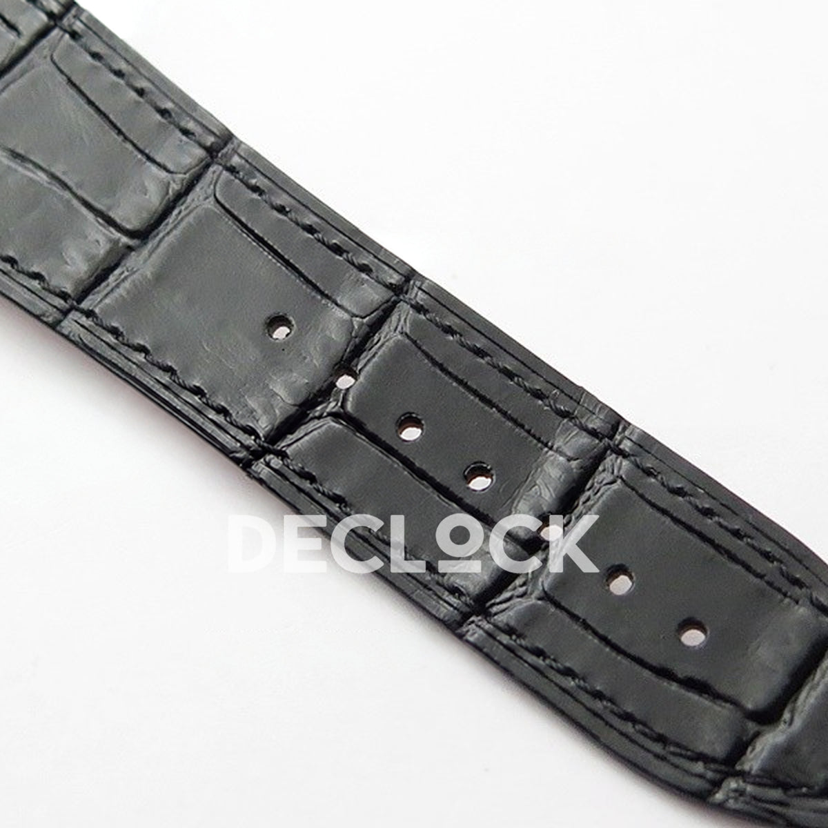 Franck Muller Master Square White Multicolor Arabic Dial Black Leather - Leather strap detail