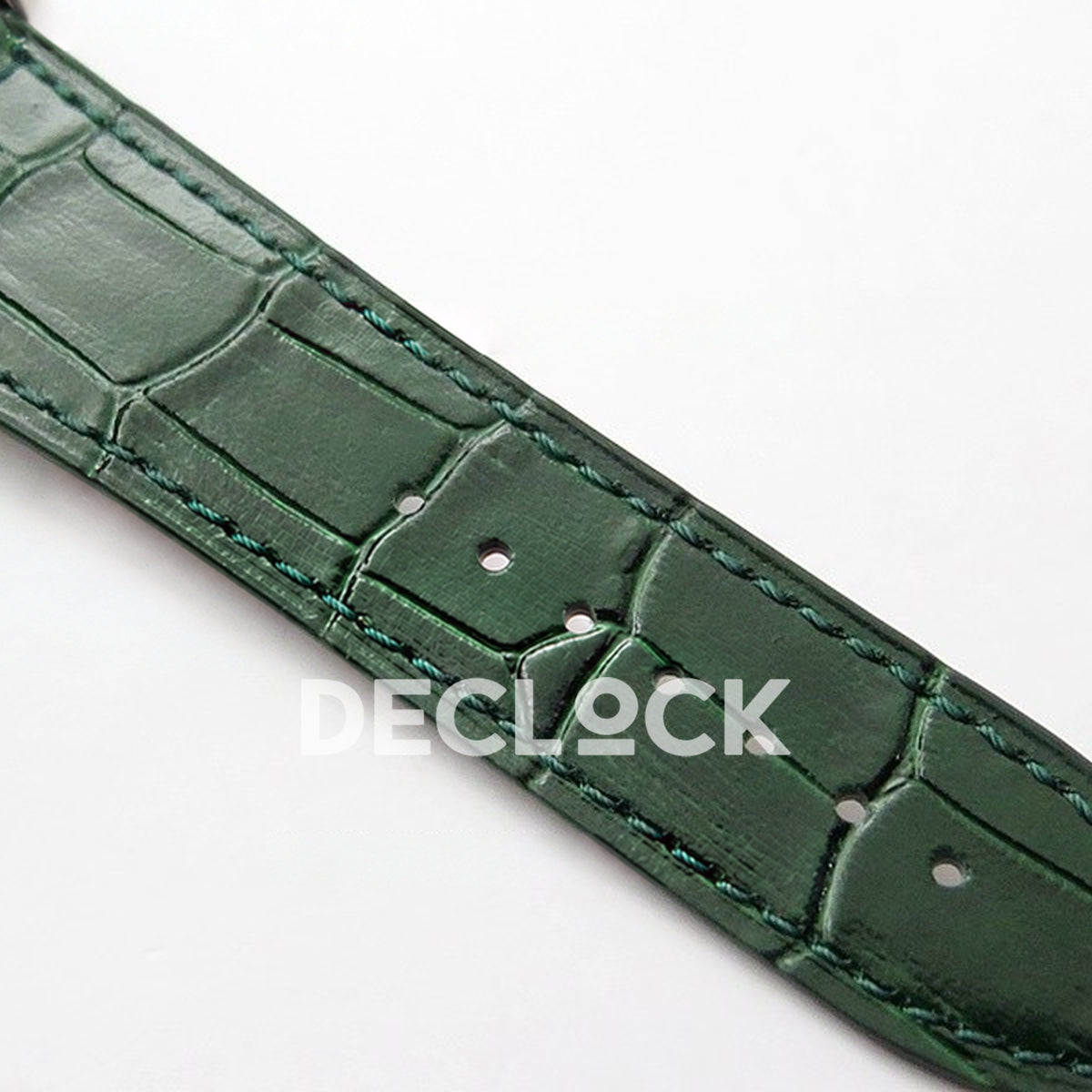 Franck Muller Master Square White Multicolor Arabic Dial Green Leather - Leather strap detail