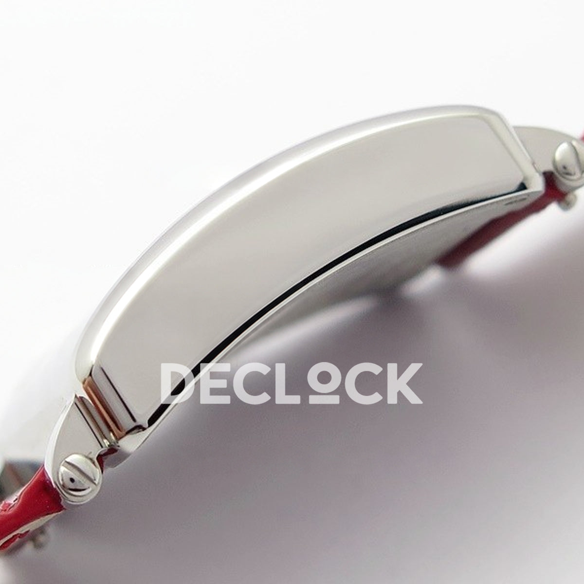Franck Muller Master Square White Multicolor Arabic Dial Red Leather - Case side profile