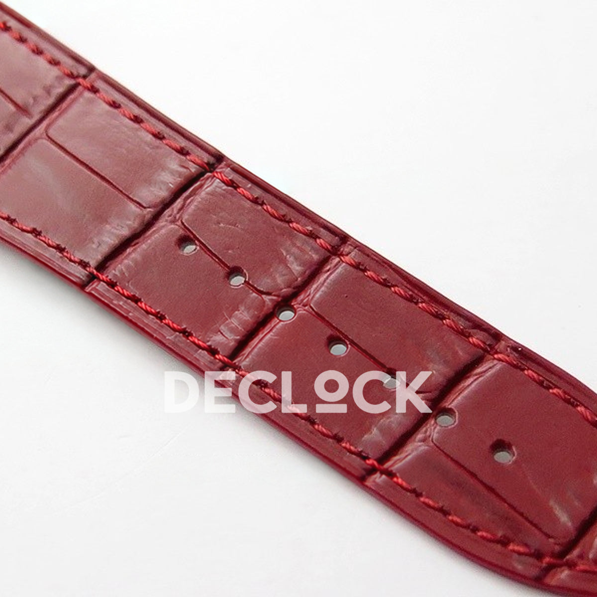 Franck Muller Master Square White Multicolor Arabic Dial Red Leather - Leather strap detail