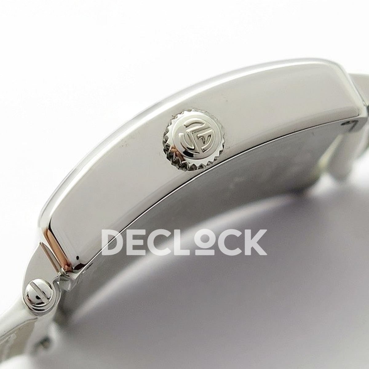 Franck Muller Master Square White Multicolor Arabic Dial White Leather - Crown side profile