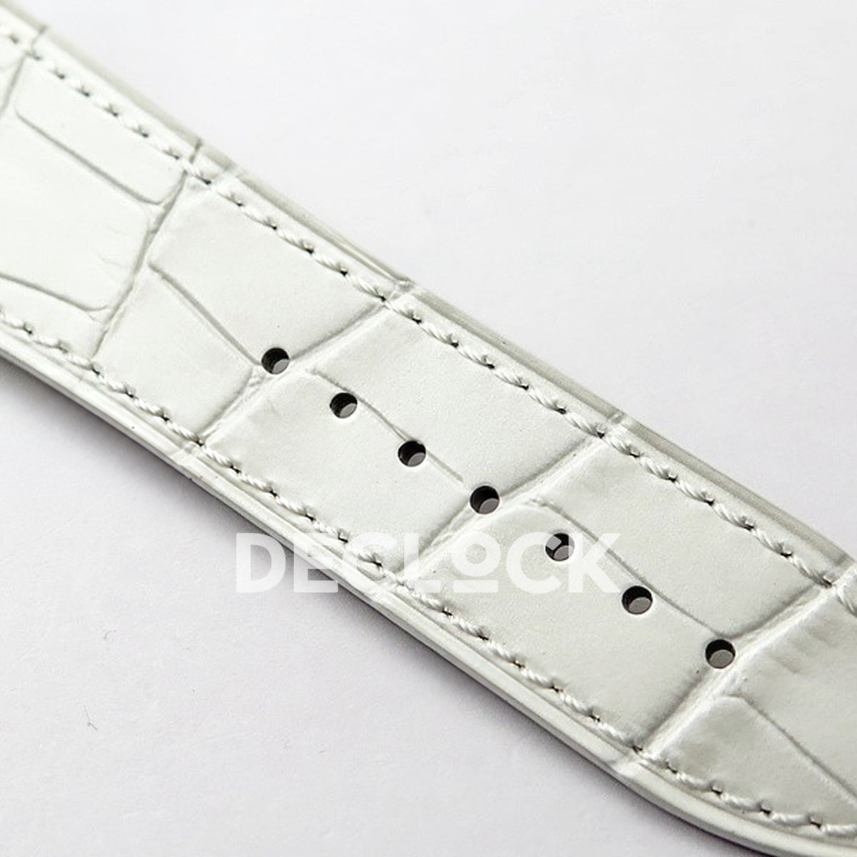 Franck Muller Master Square White Multicolor Arabic Dial White Leather - Leather strap detail