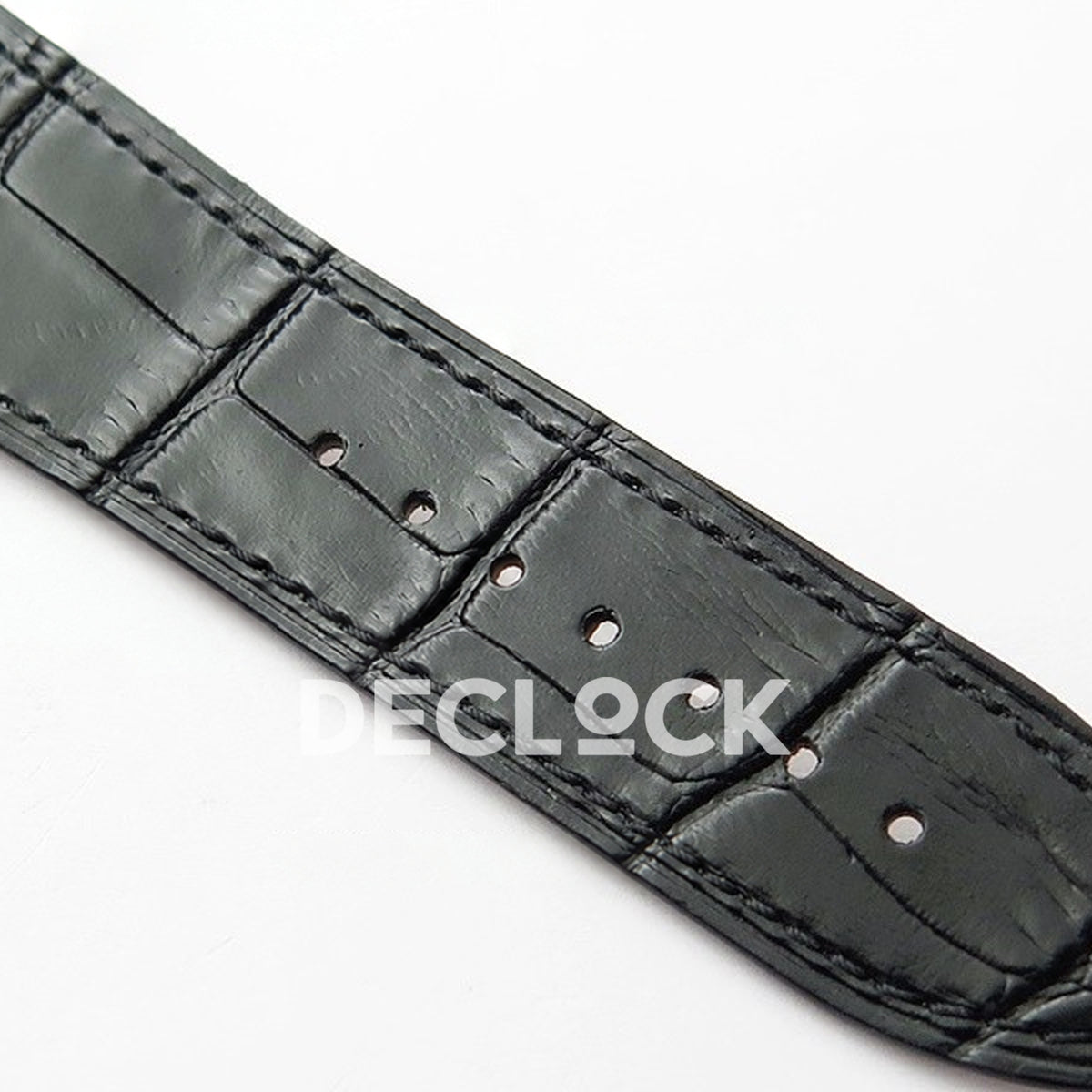 Franck Muller Master Square White Multicolor Roman Dial Black Leather - Leather strap detail