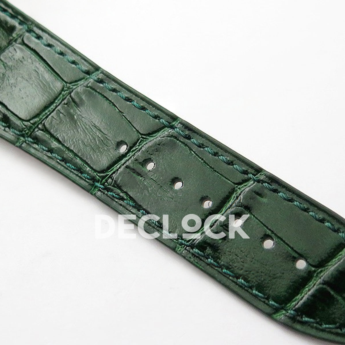 Franck Muller Master Square White Multicolor Roman Dial Green Leather - Leather strap detail