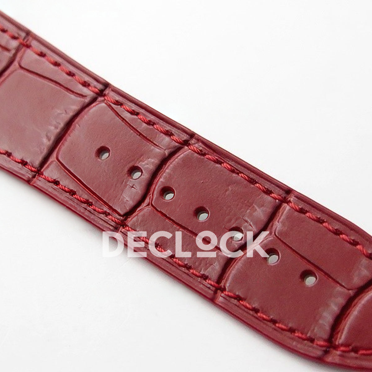 Franck Muller Master Square White Multicolor Roman Dial Red Leather - Leather strap detail