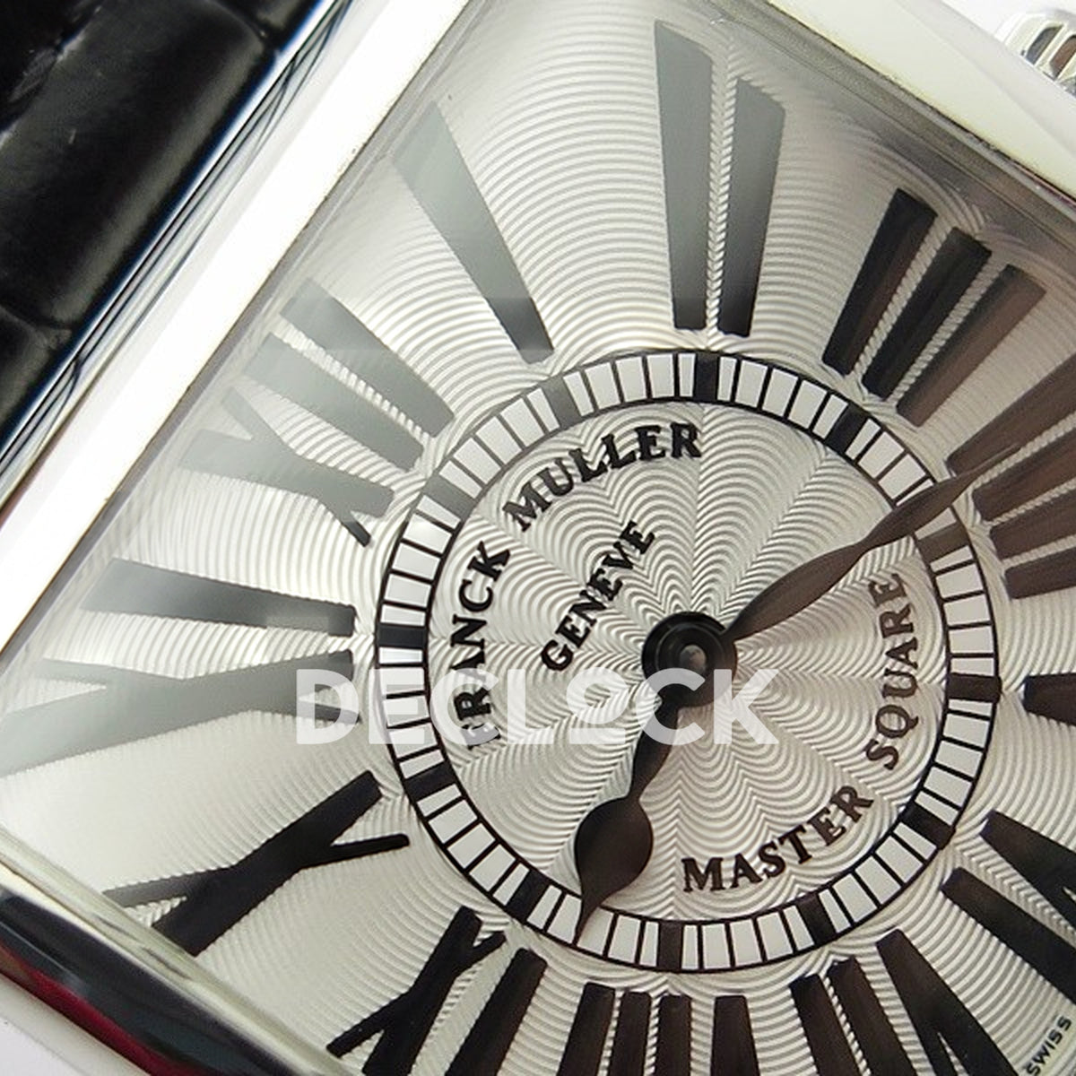 Franck Muller Master Square White Roman Dial Black Leather - Dial texture
