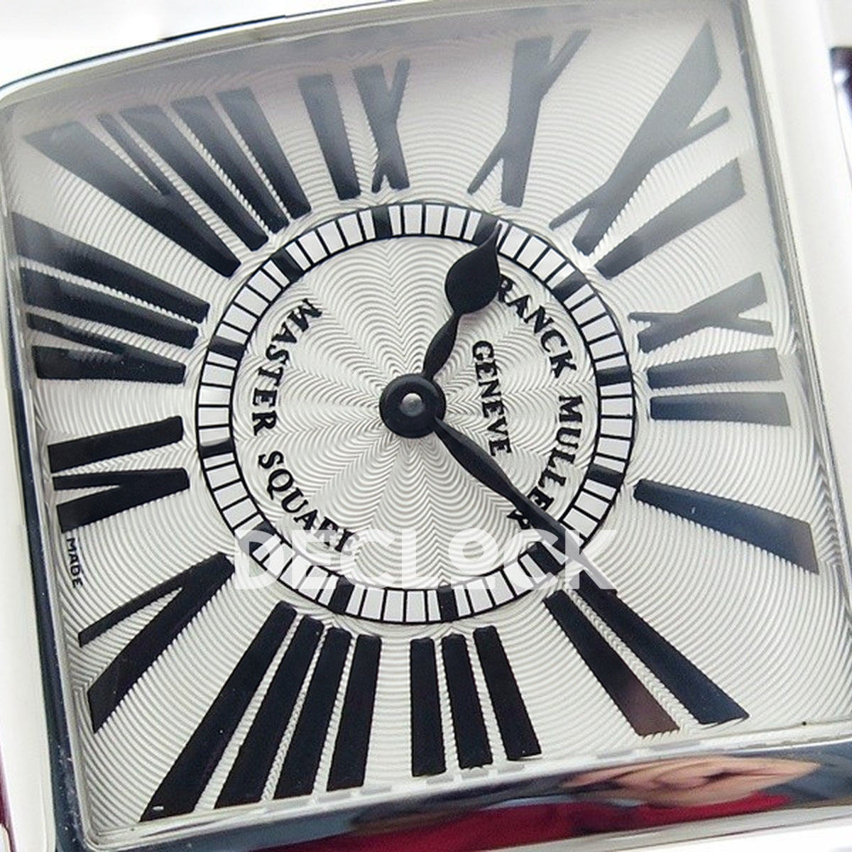 Franck Muller Master Square White Roman Dial Red Leather - Dial close-up