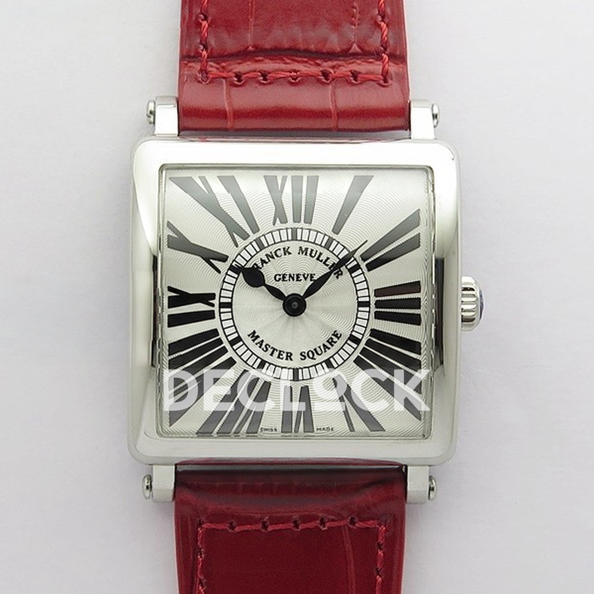 Franck Muller Master Square White Roman Dial Red Leather - Front view