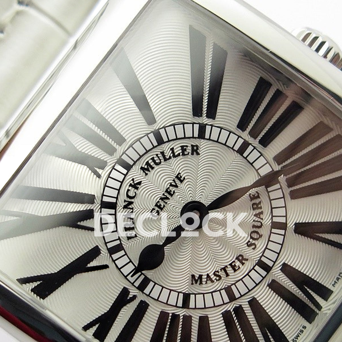 Franck Muller Master Square White Roman Dial White Leather - Dial texture